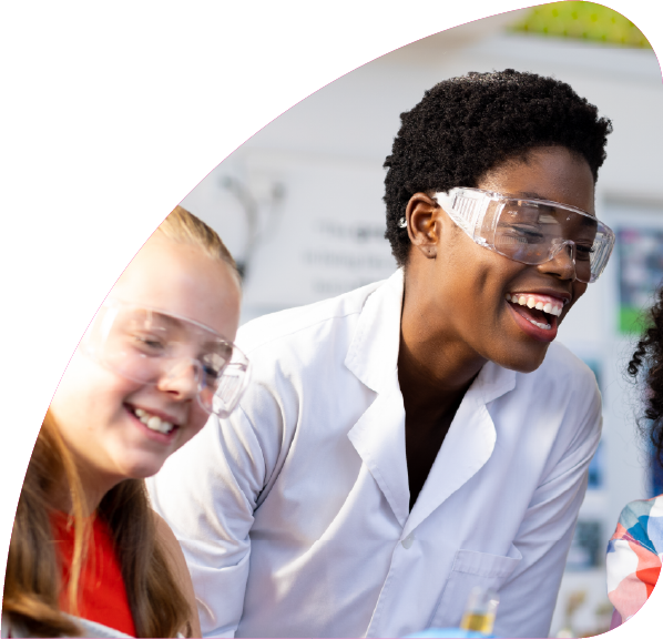 Group of people in lab coats.