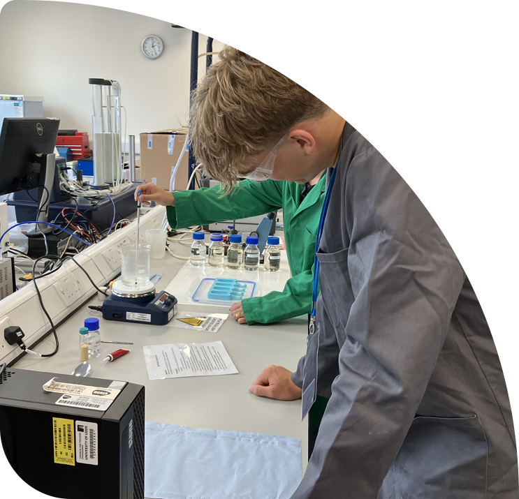 Students conducting experiments in laboratory