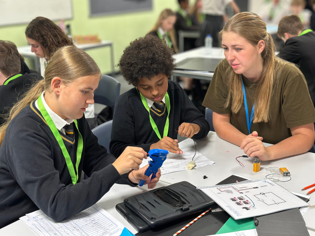 Students engaged in hands-on STEM activity.